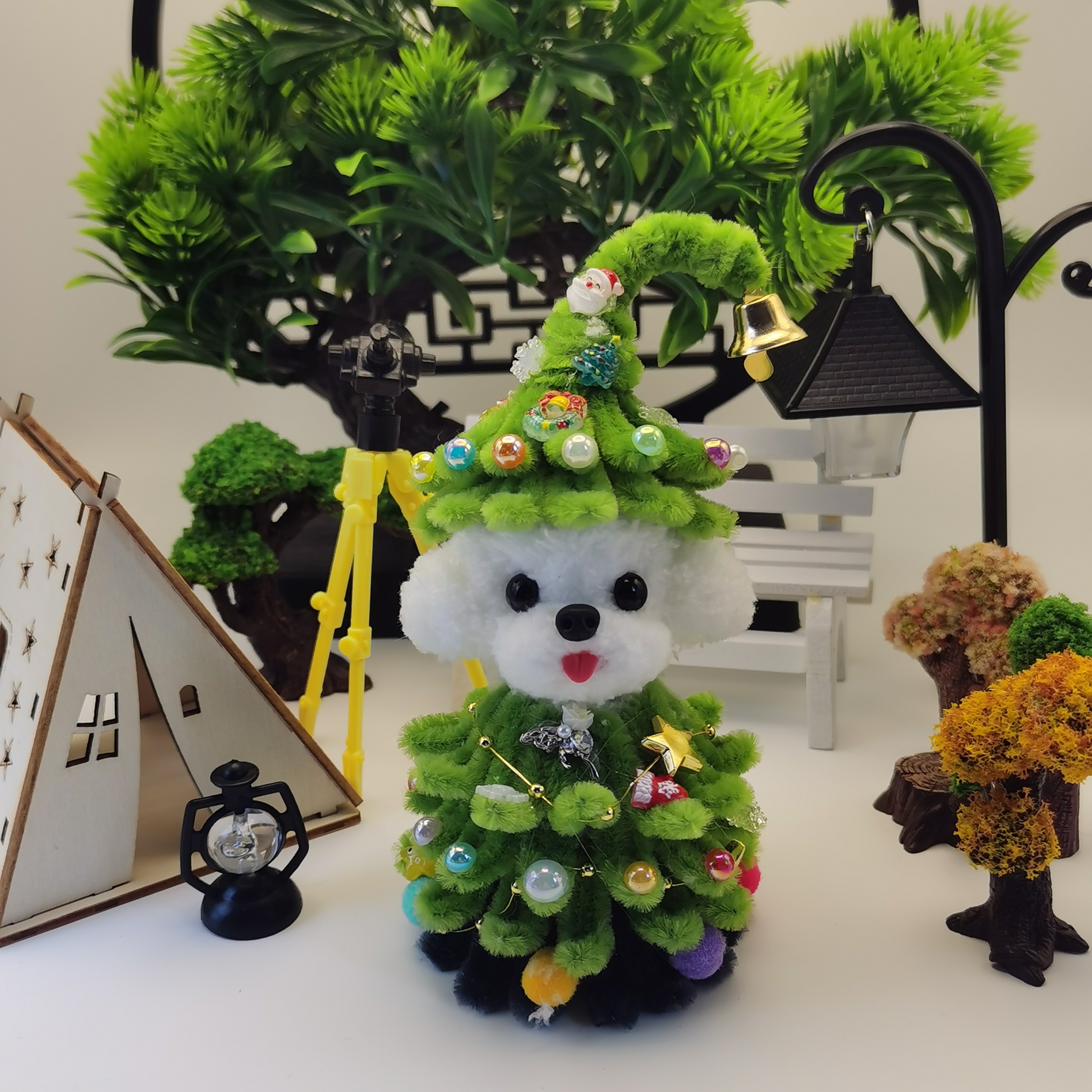 DIY手工制作扭扭棒圣诞节小狗车摆件看好下单到手no退no换