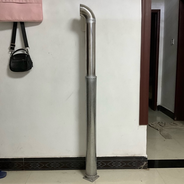 1.4米高220马力以下用带护网拖拉机消声器白钢消声器