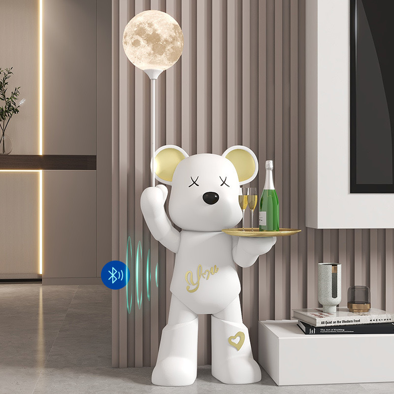 暴力熊月球灯收纳落地大摆件电视柜旁沙发边卧室大厅办公室装饰品