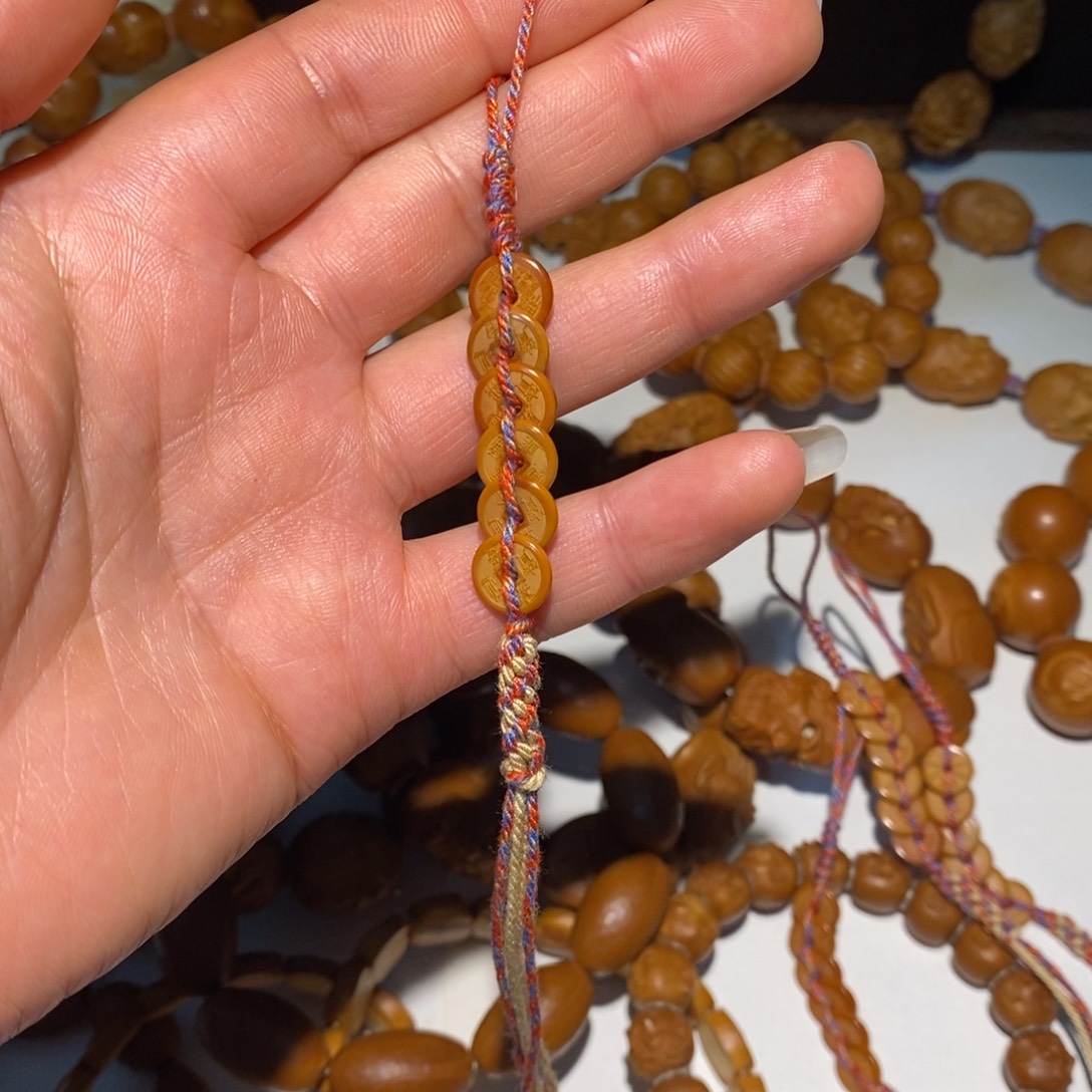 手串/手链橄榄核橄榄核雕五帝钱