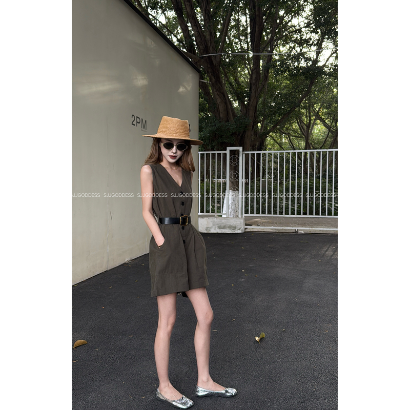 【娇娇私服定制】新款上新休闲背心连体裤（衣长77）41504#