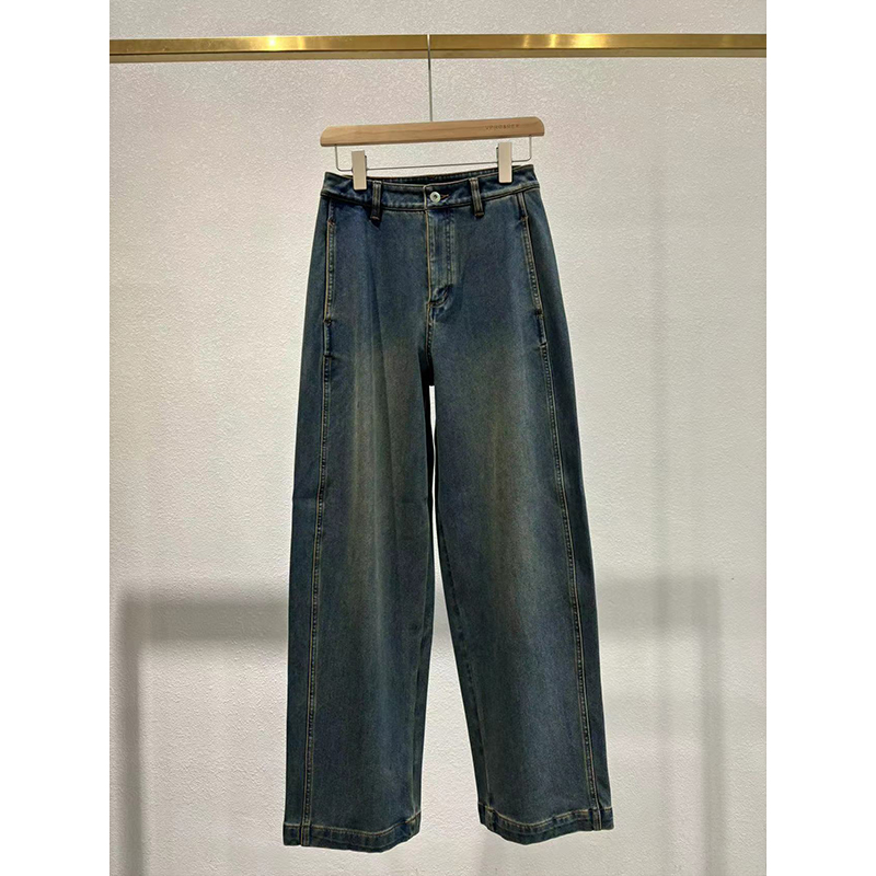 加绒弯刀牛仔长裤1111