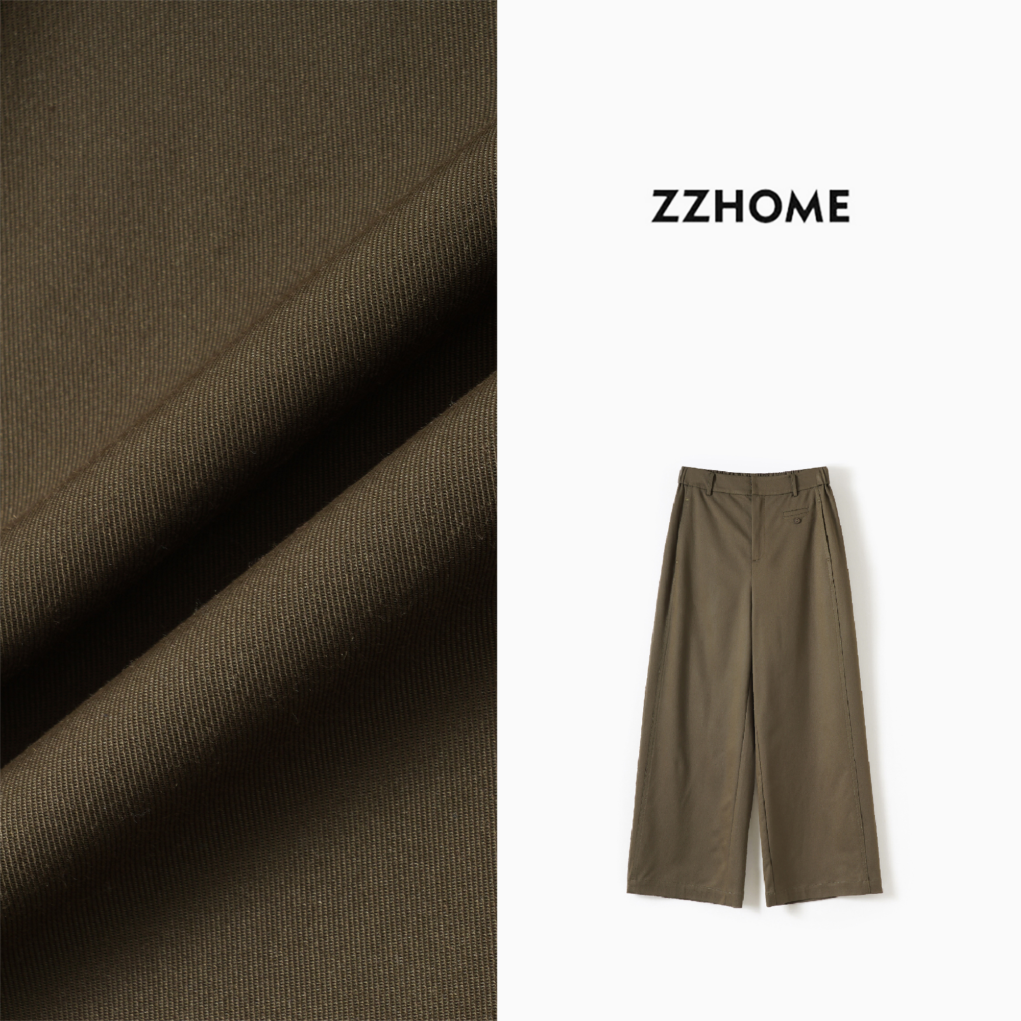 ZOZO HOME | 都市漫步线条排扣夏季9分复古垂感直筒裤q173429p