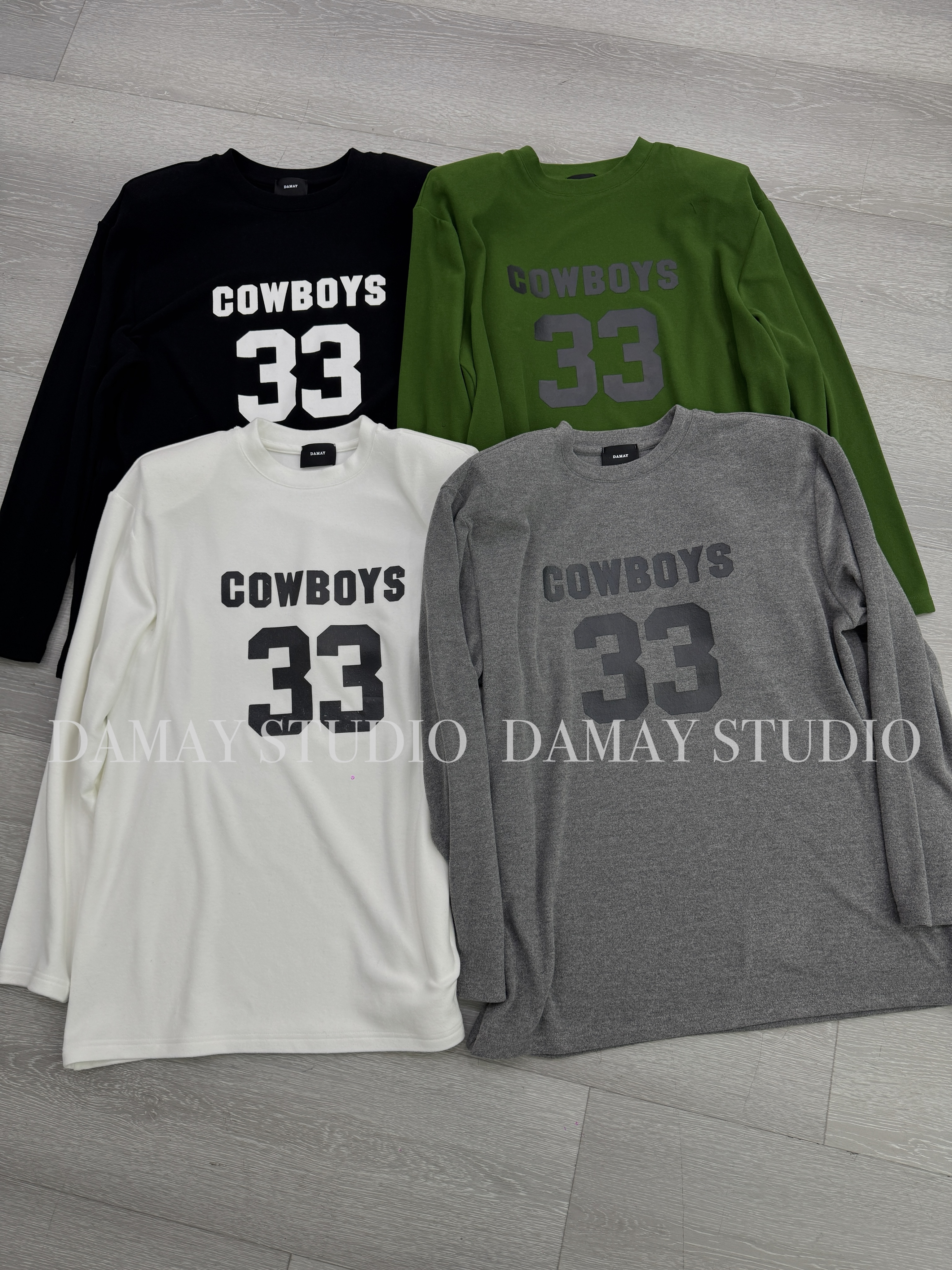 双面绒DAMAY推选时尚百搭字母印花宽松大版套头简约打底上衣T