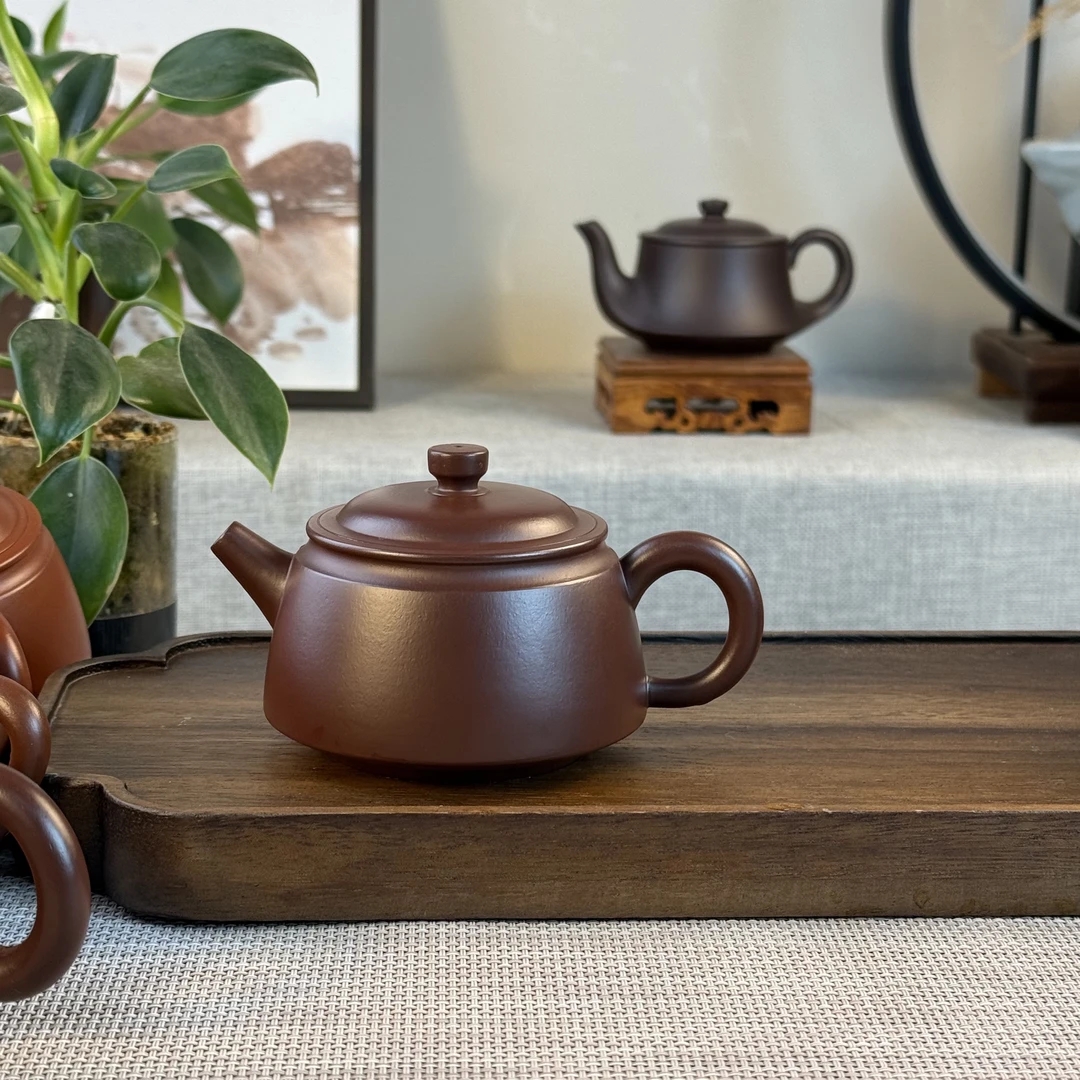 宜兴原矿紫泥大口金钟紫砂壶200cc手工泡茶壶功夫茶具