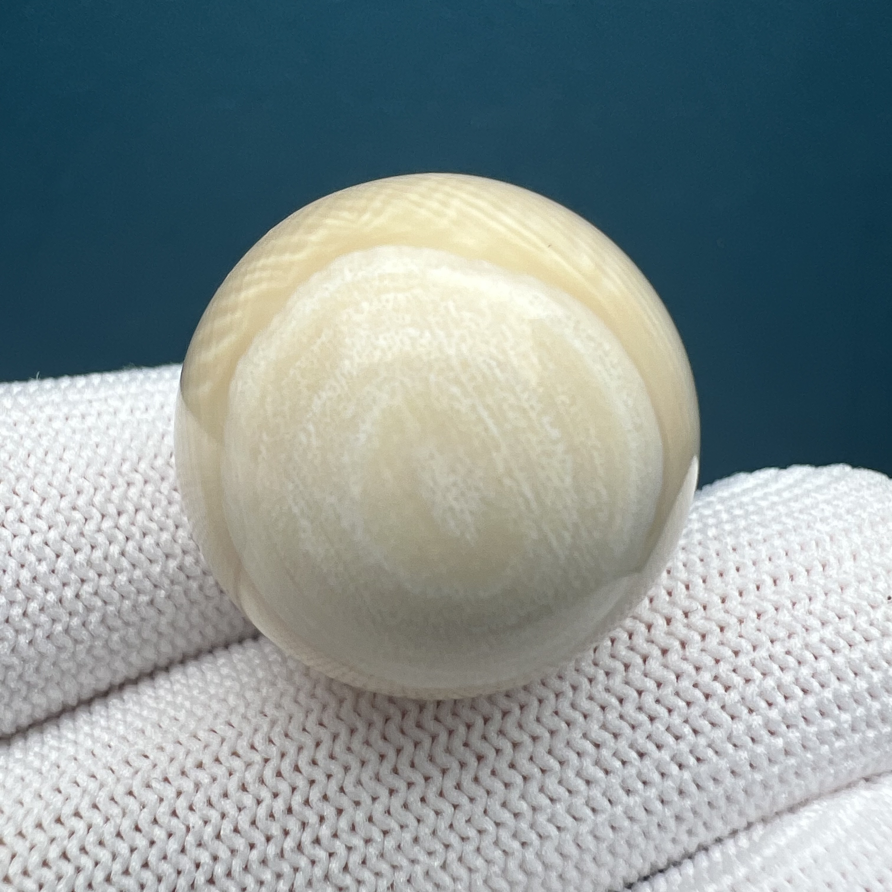 K20-86天然猛犸牙芝士皮圆珠 24.5mm支持复检假一罚十