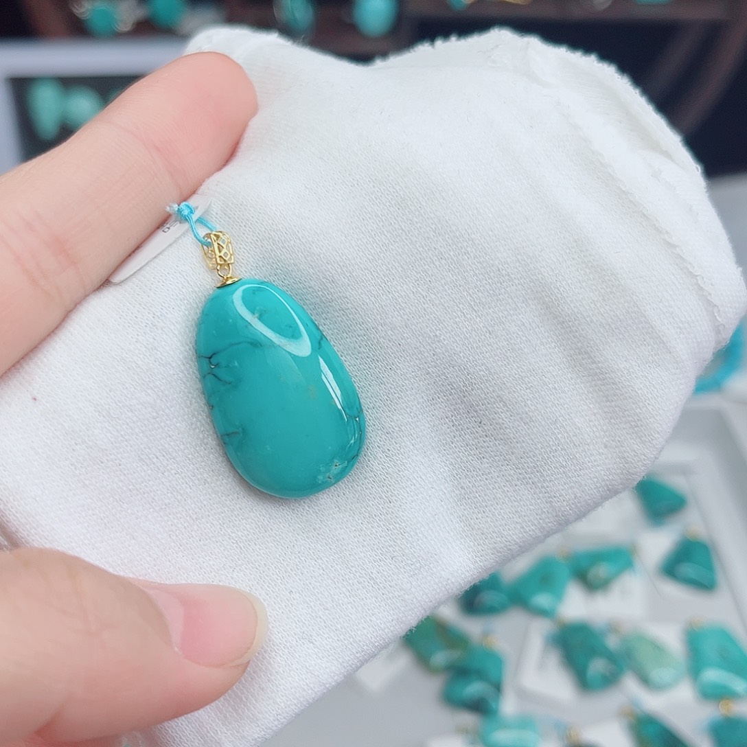 绿松石18K金镶嵌绿松石