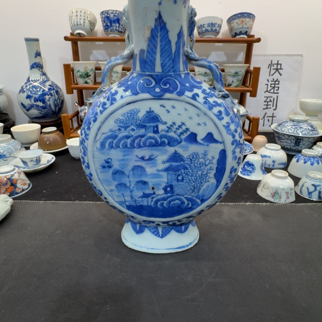 茶壶紫砂万****?青花抱月瓶