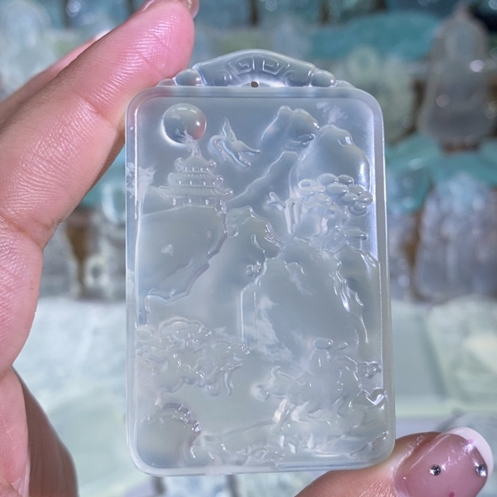 岫玉吊坠未镶嵌吊坠