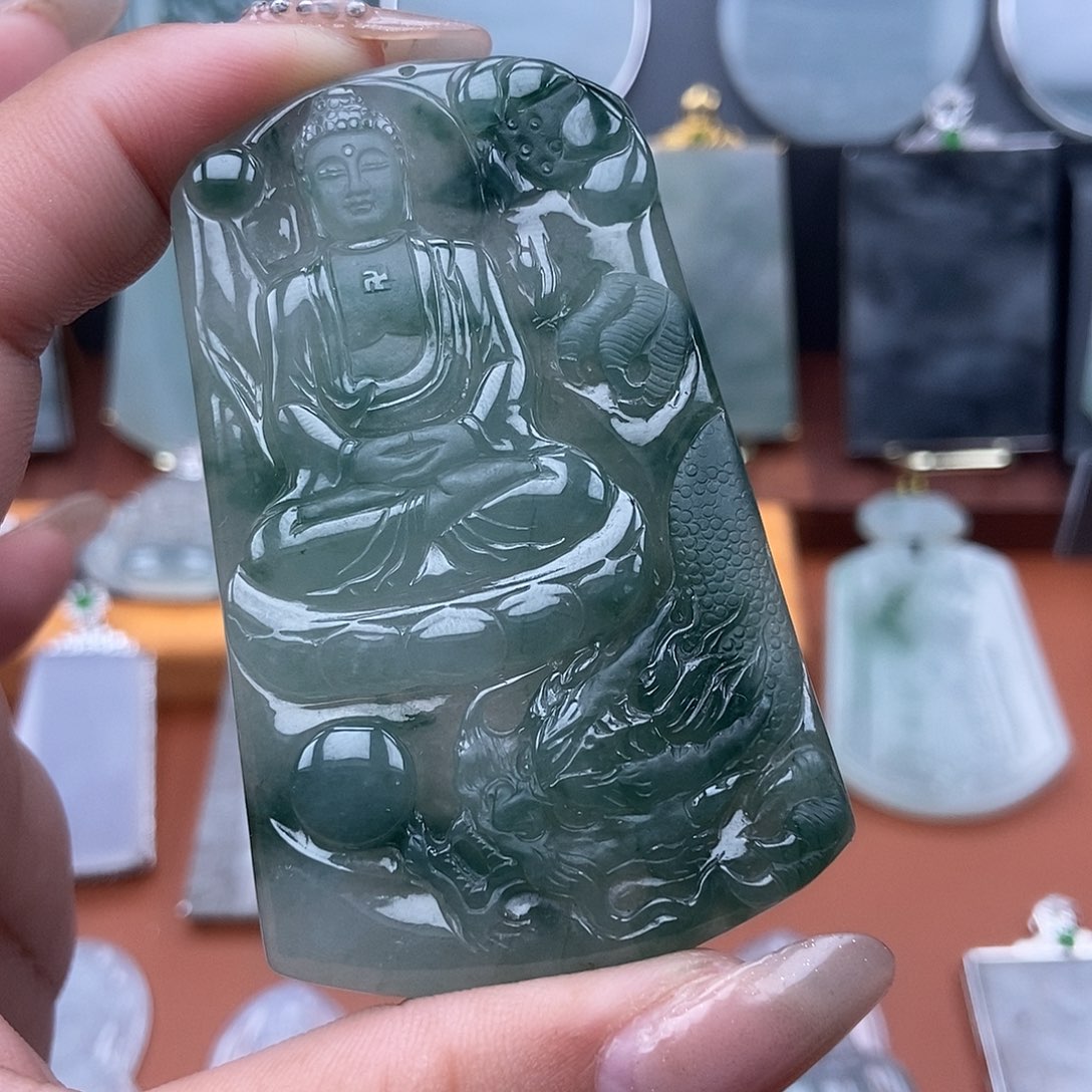 翡翠未镶嵌吊坠(不含链)