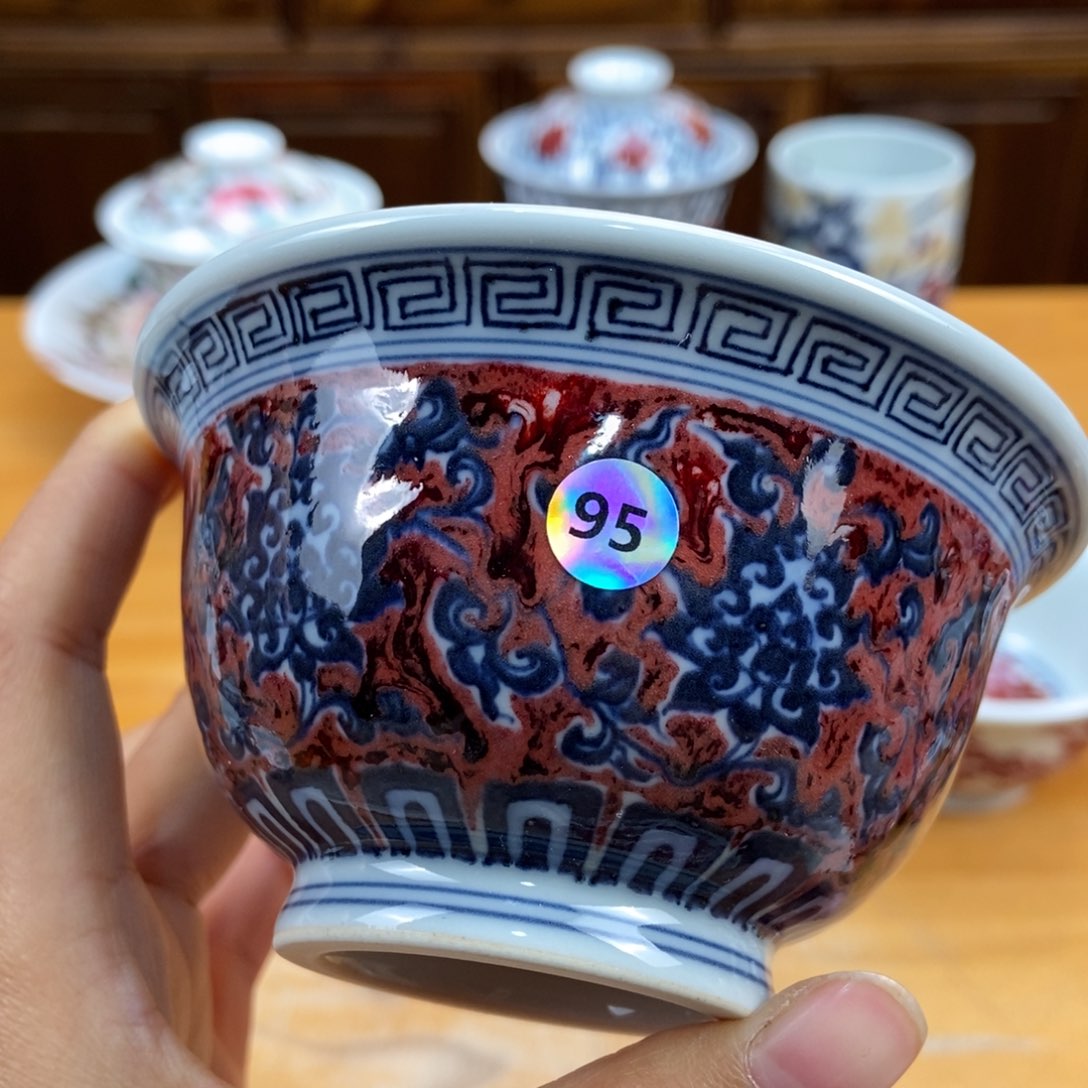 手绘现代茶具非古董