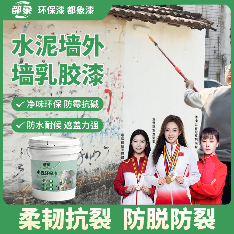 都象【外墙漆】室外水泥墙毛坯墙乳胶漆墙面漆自刷防水防晒耐候涂料