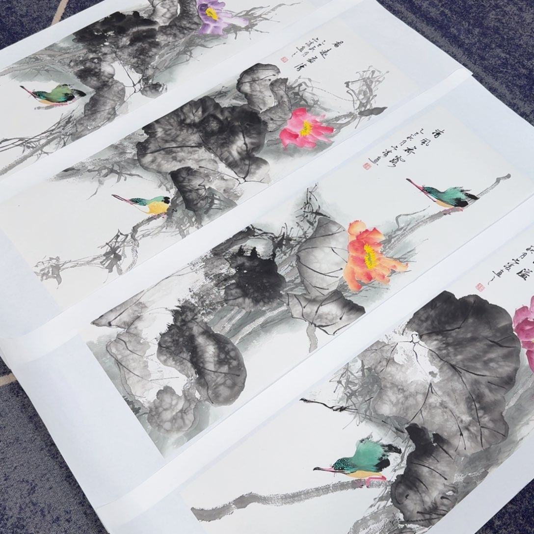 国画国画作品山水花鸟