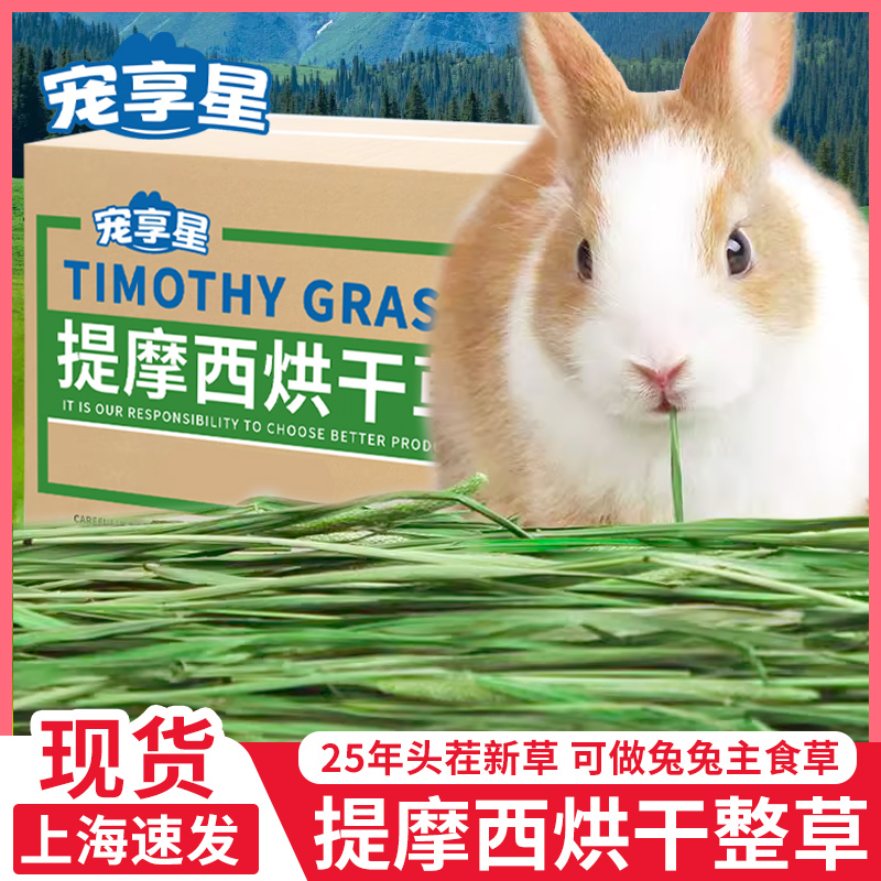 新草提摩西草烘干兔子宠物兔草兔粮豚鼠荷兰猪饲料幼兔专用干草
