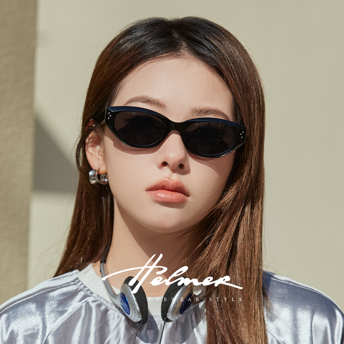HELMER春复26新款复古猫眼墨镜男女遮阳偏光潮防紫外线太阳镜613商品图
