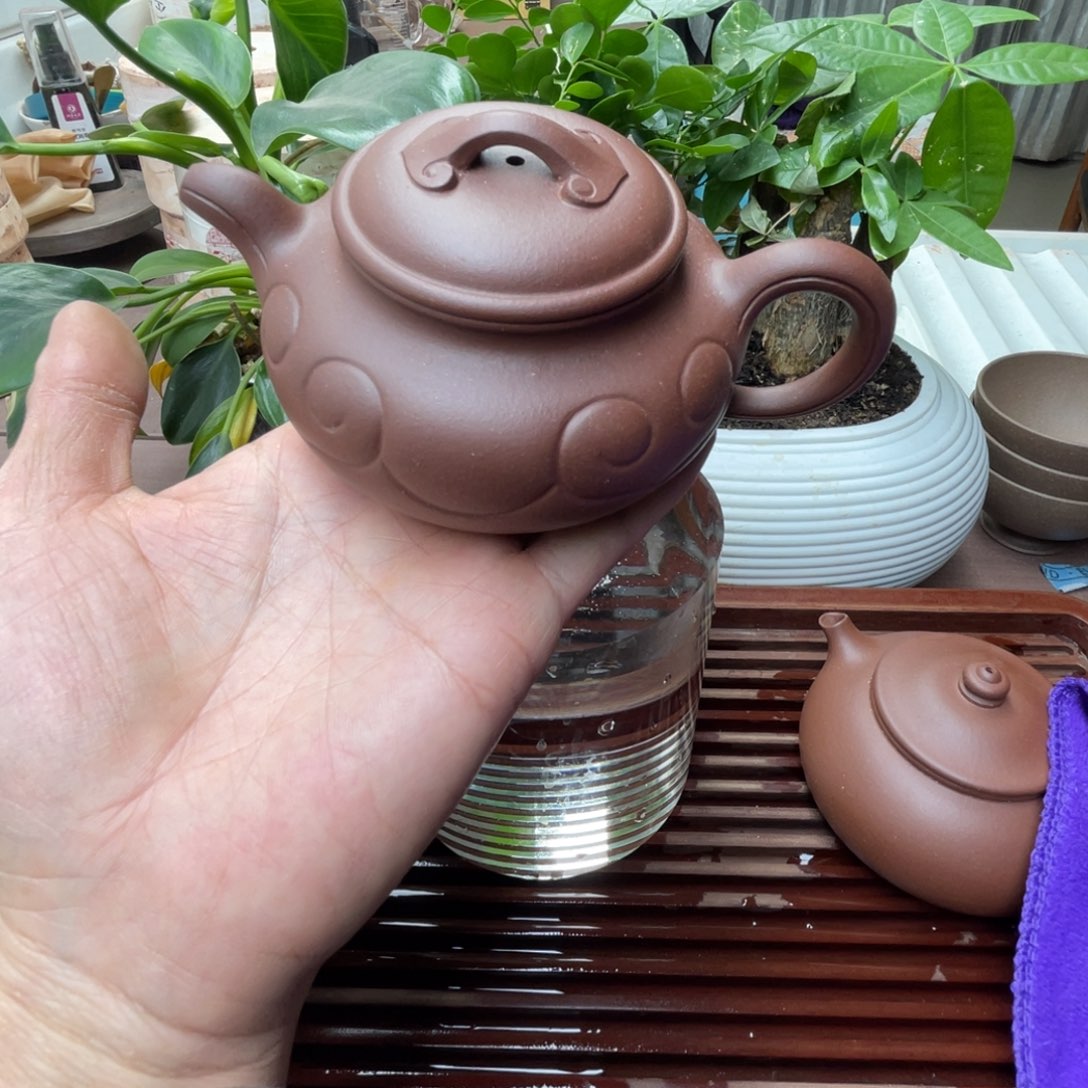 紫砂茶壶如意仿古