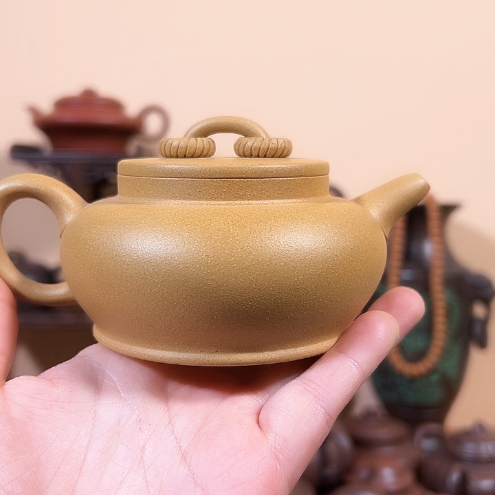 紫砂茶壶双圈黄金段