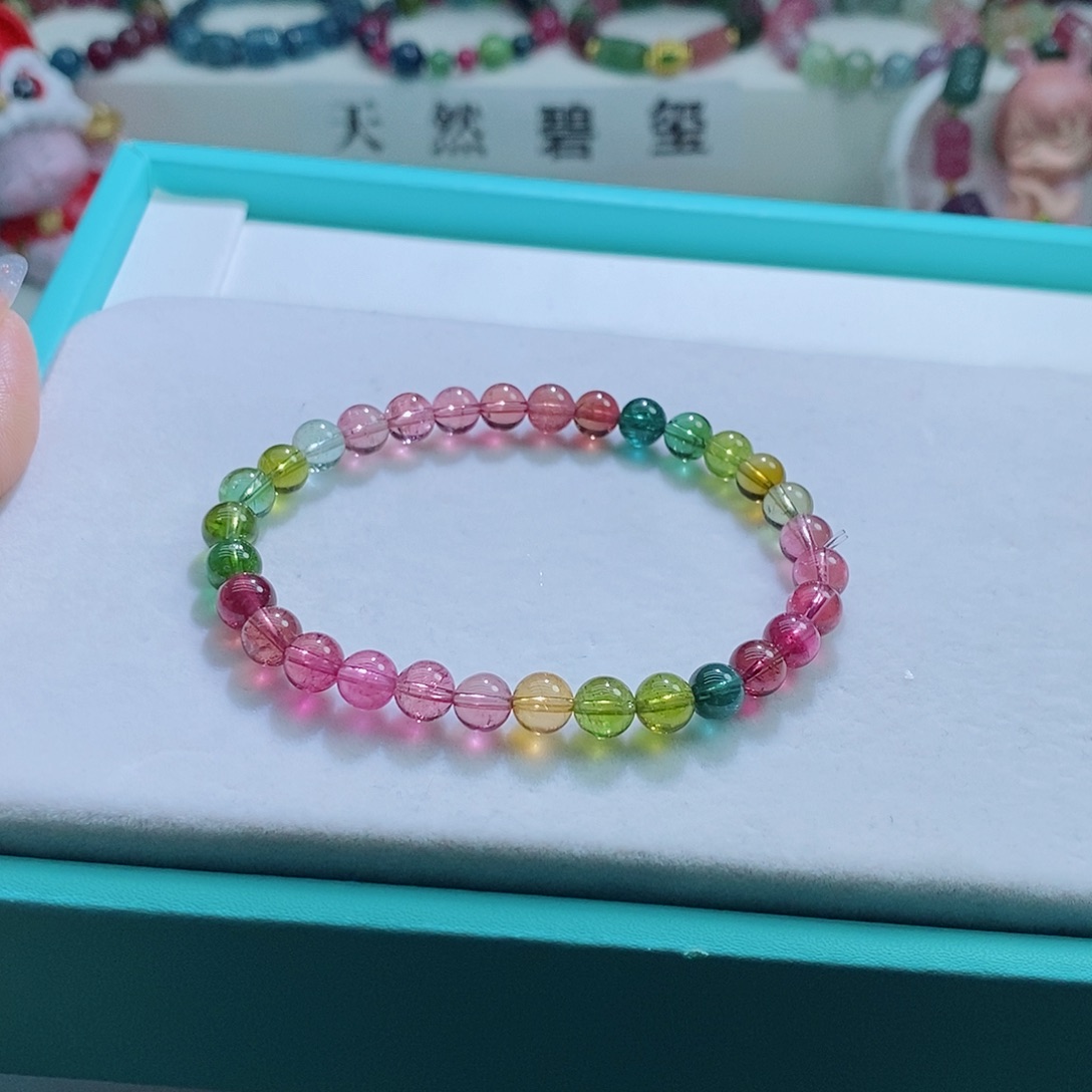 碧玺手链未镶嵌6mm左右