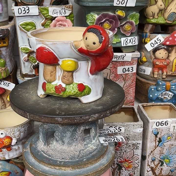 粗陶材质多肉花盆