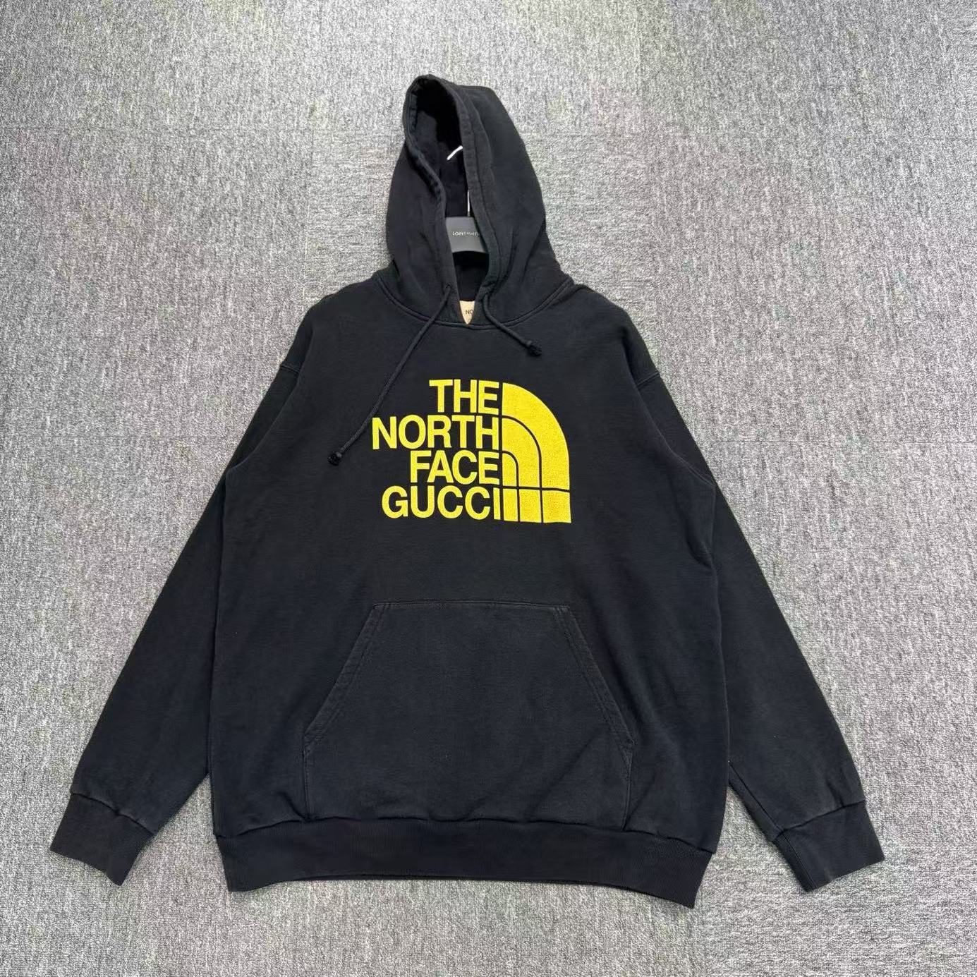 95新 GUCCI/古驰 Tnf 字母印花连帽卫衣/xl码/18112
