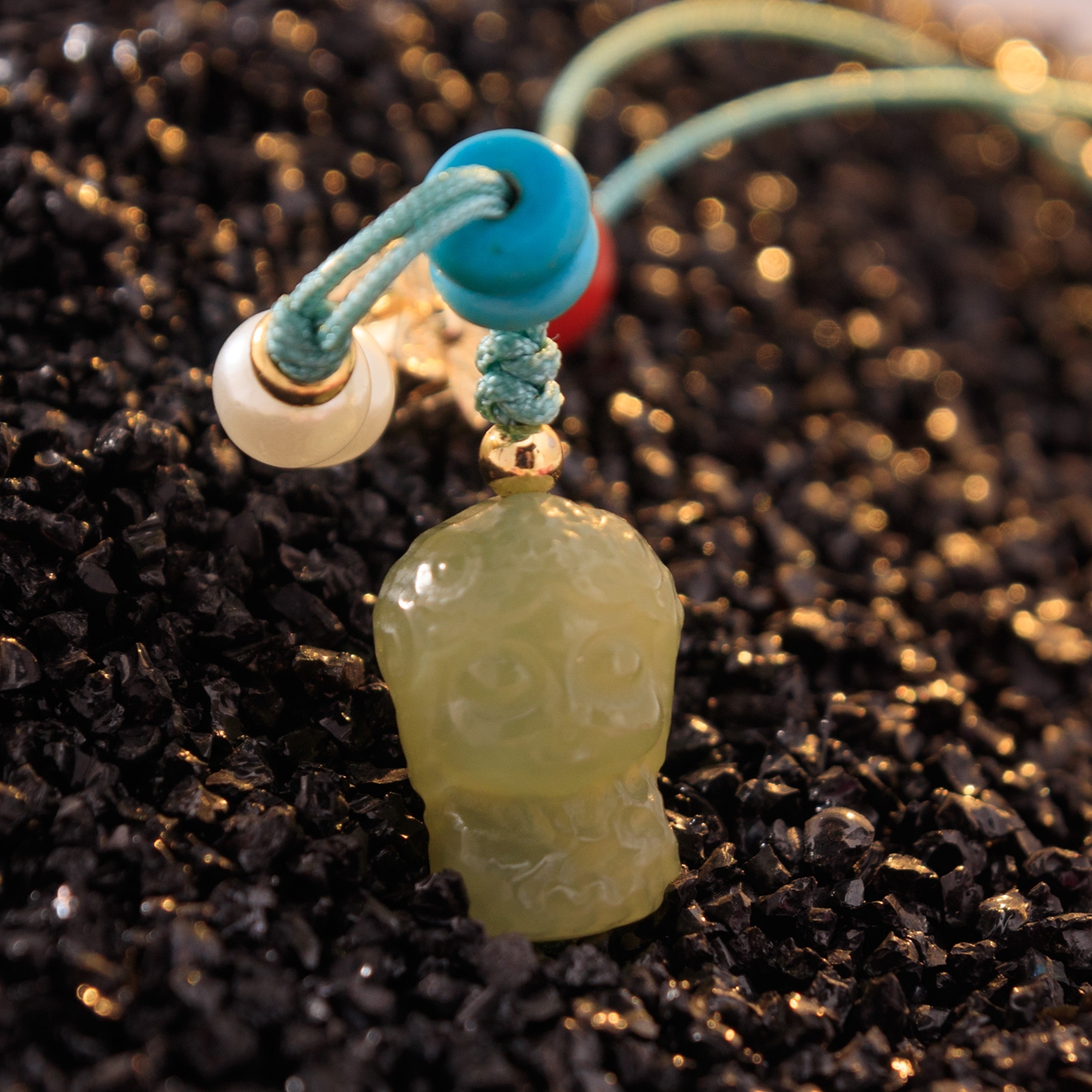 天然和田玉度母雕件吊坠扎基拉姆玉坠手把件挂件@多样性发一