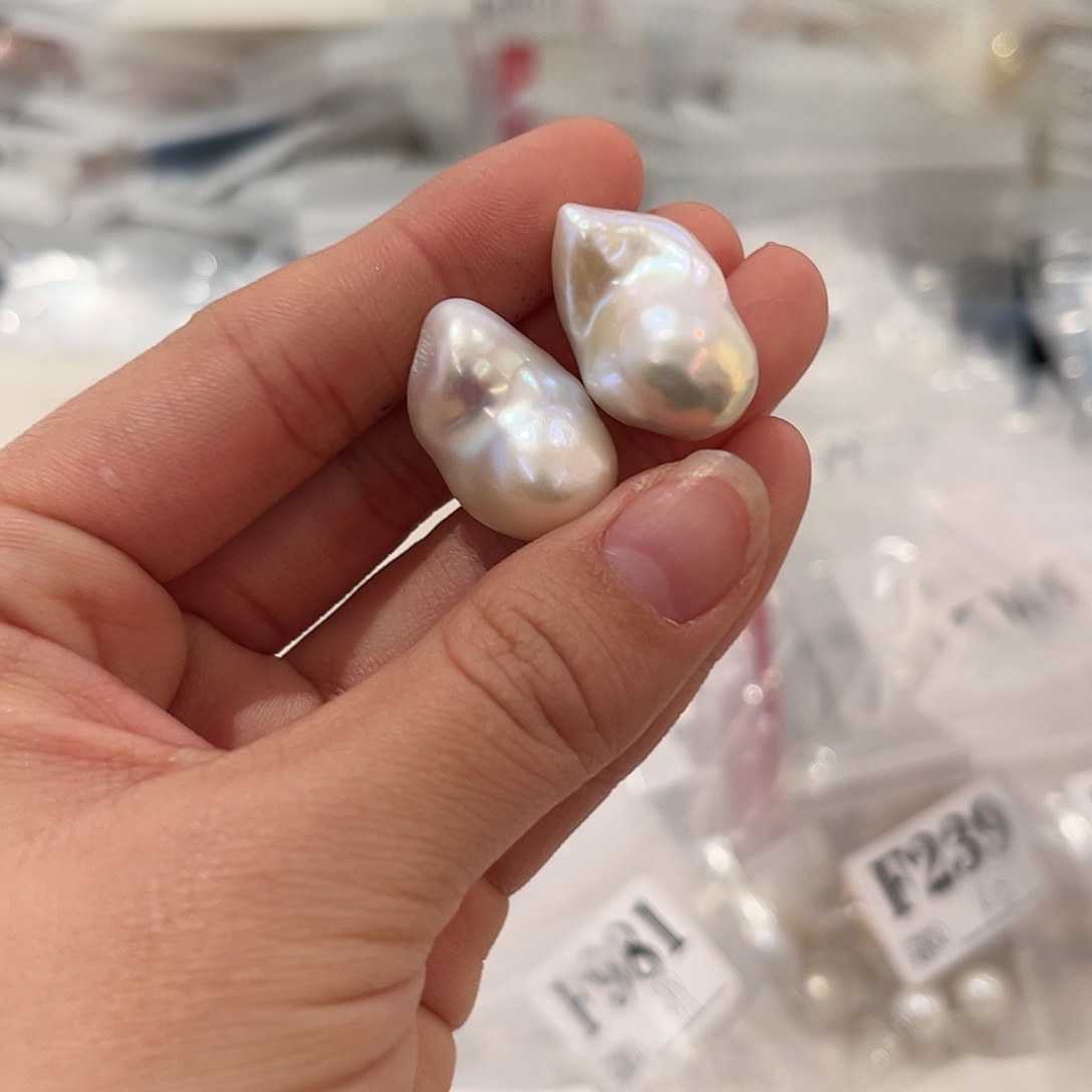 淡水珍珠耳饰银S925镶嵌