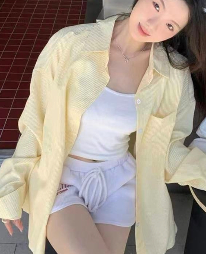 NN711新款韩版衬衫防晒外套显瘦百搭薄款宽松休闲设计感长袖
