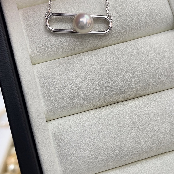 颈饰银S925镶嵌淡水珍珠