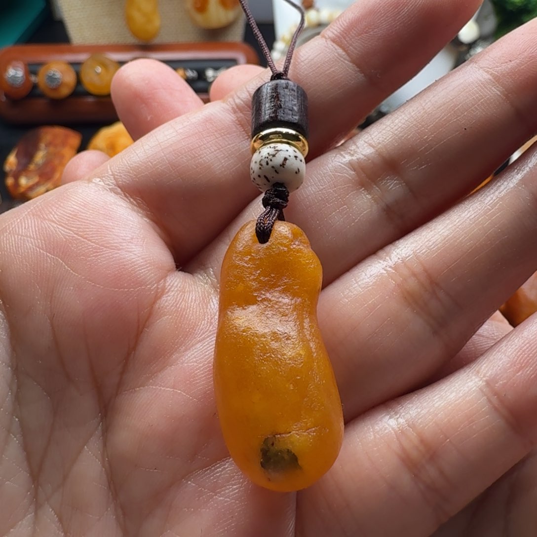 琥珀颈饰未镶嵌海漂手机挂