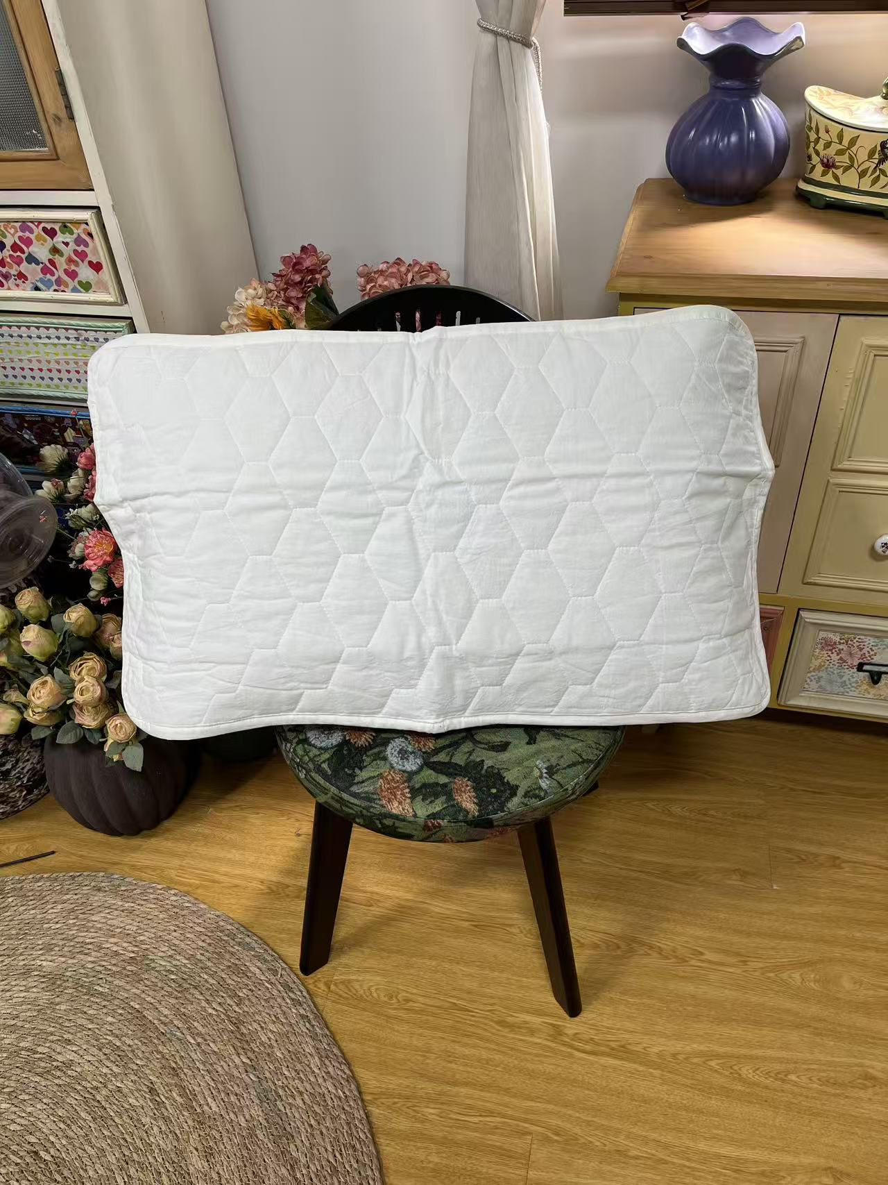 外贸尾单绗缝夹棉枕套48*74微瑕～A306