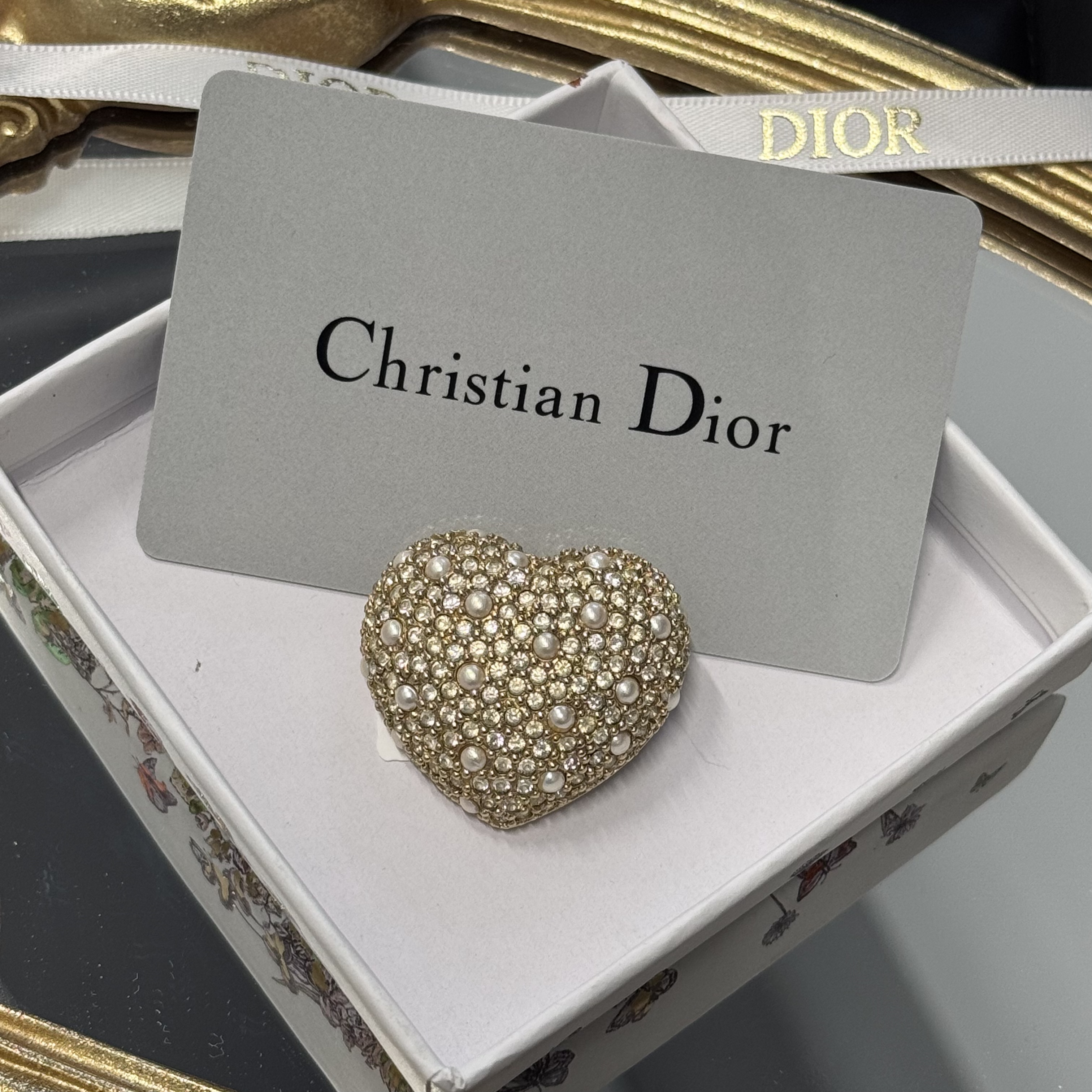 95新 DIOR/迪奥 迪奥爱心密镶胸针