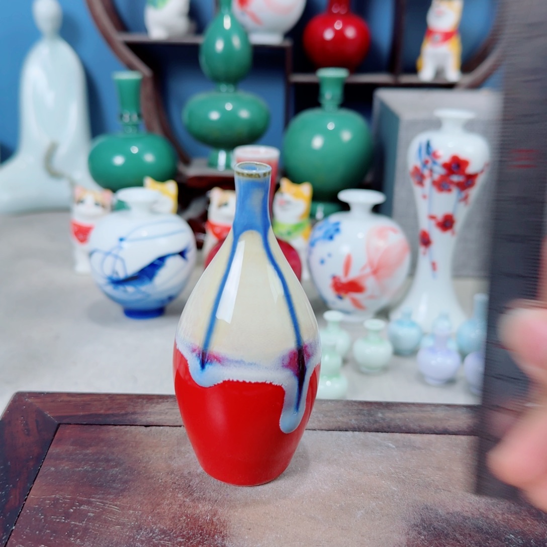 陶瓷手工小花器摆件