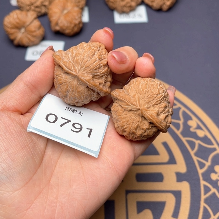 文玩核桃把件40南瓜墩0791
