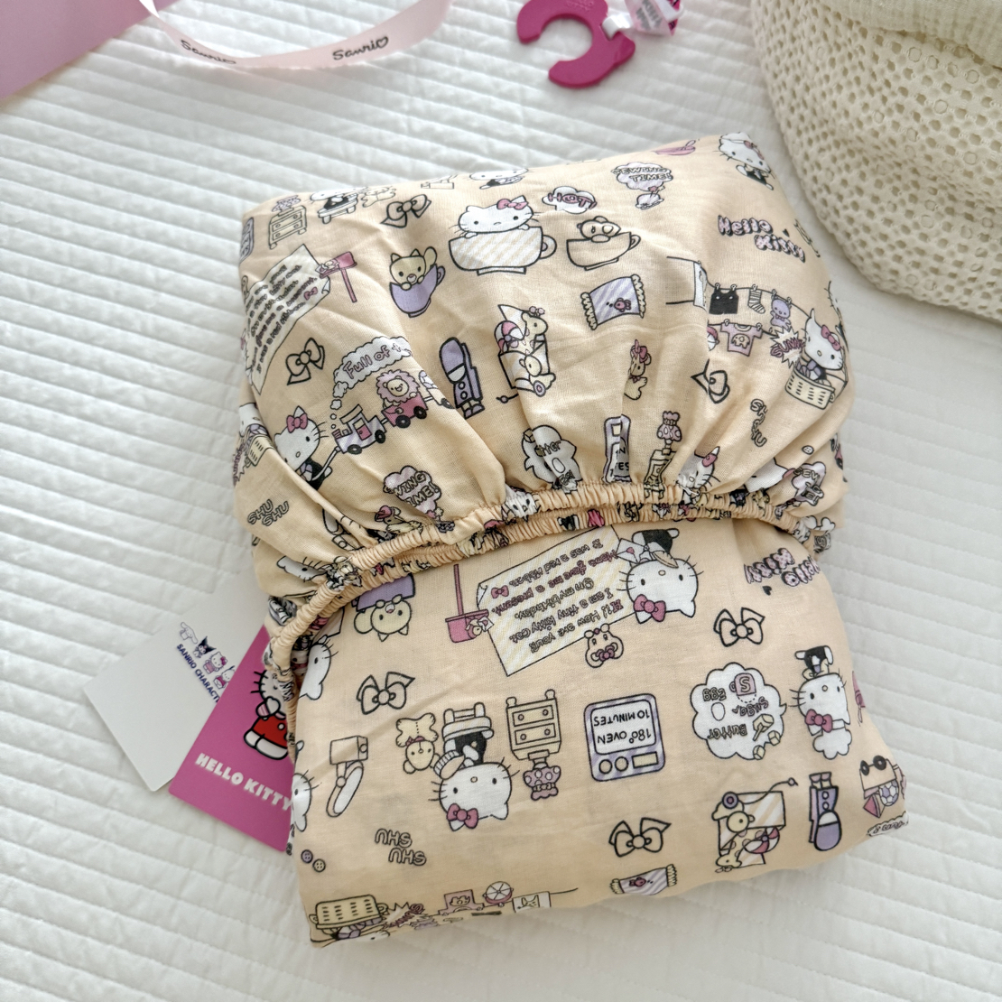 【三丽鸥正版授权】HelloKitty卡通全棉印花款单床单/单床笠