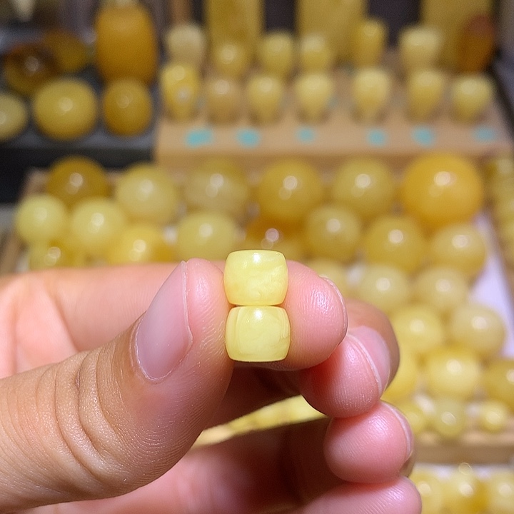 裸石蜜蜡未镶嵌天然俄料白花蜜蜡精工直切8