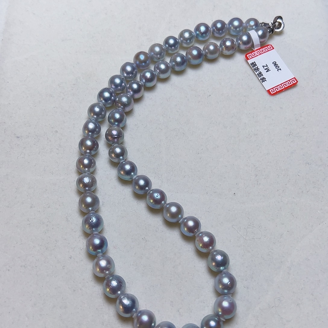 海水珍珠银S925镶嵌颈饰