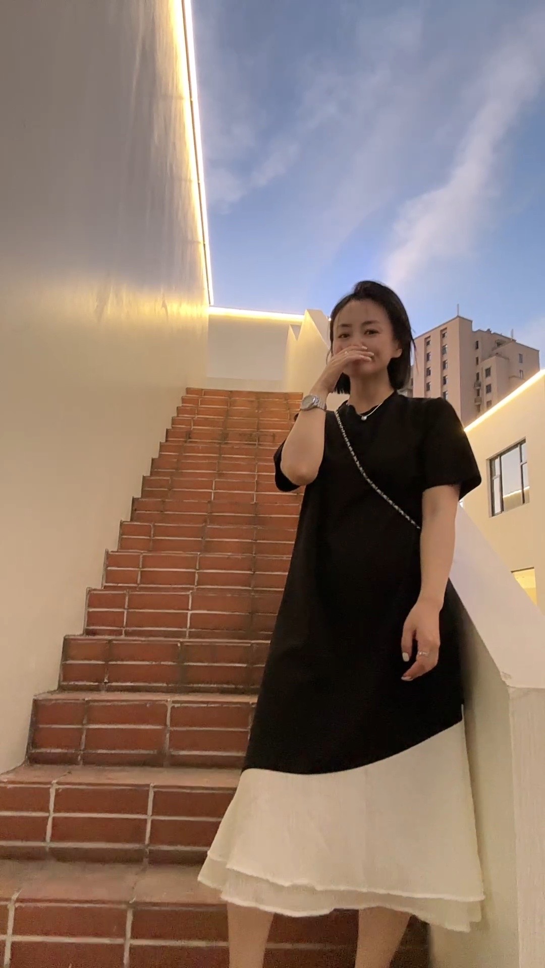 《乌尤》连衣裙拼接常规气质通勤风少女韩版法式鱼尾裙夏季