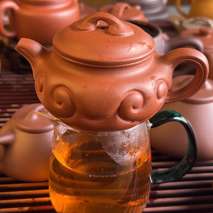 茶案紫砂降坡仿古如意150c