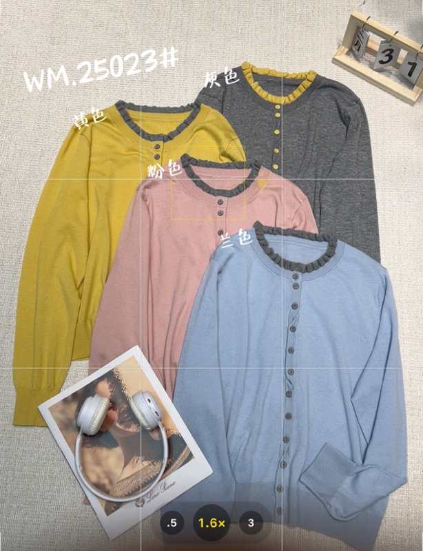 [ W i F i ]25023长袖福利花边领针织衫