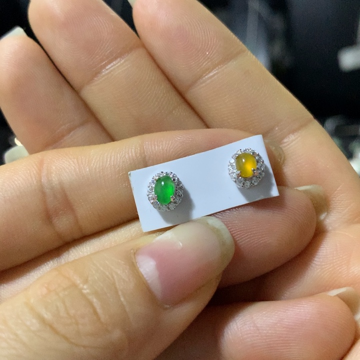 翡翠银S925镶嵌戒指