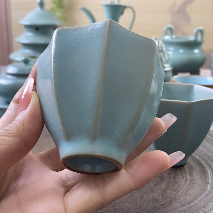 瓷片八方杯一一一一一一一一一