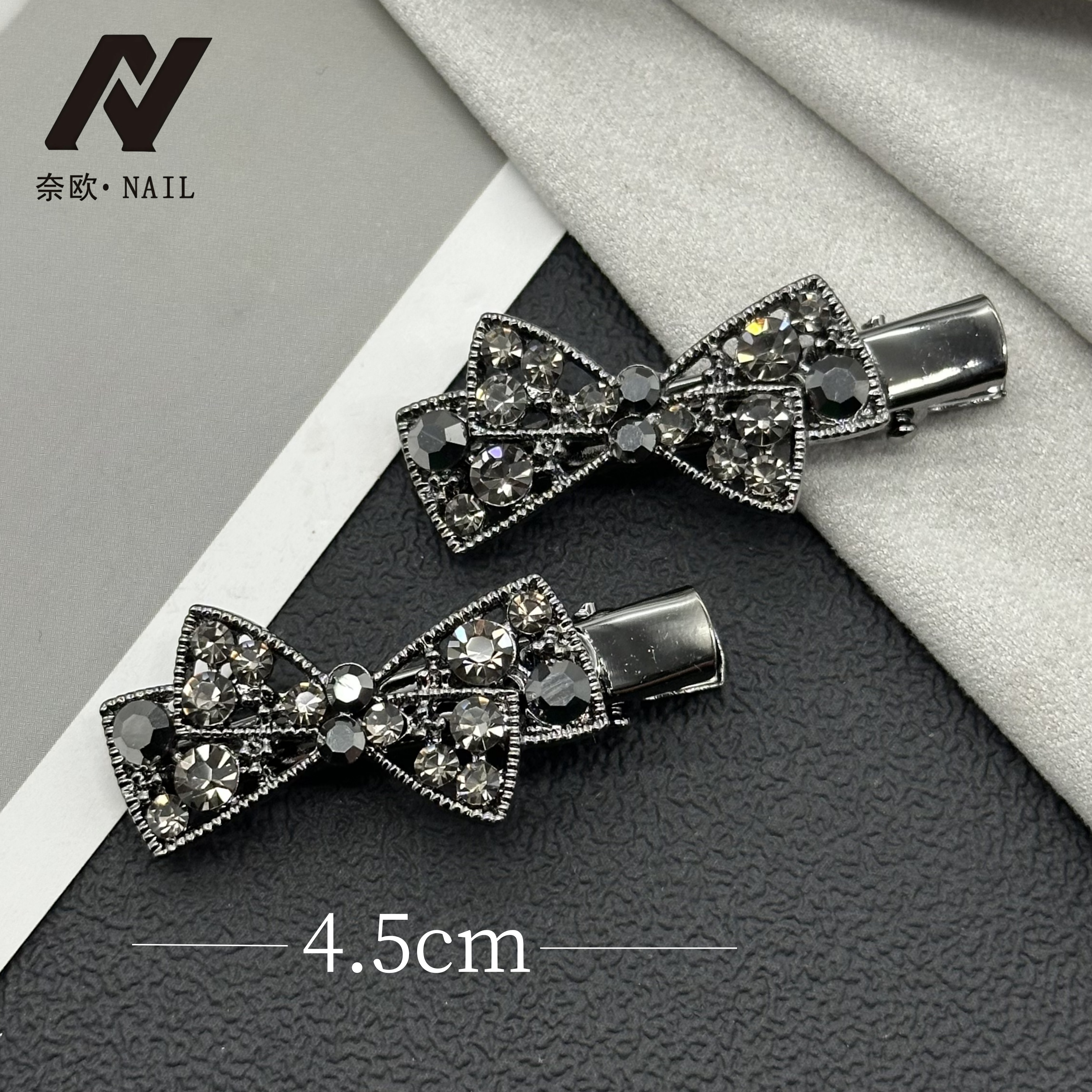 【NAIL·奈欧】设计师系列6063蝴蝶结鸭嘴夹侧边夹碎发夹轻奢