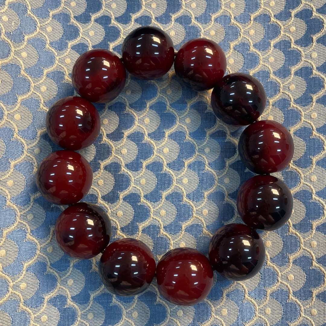 黑透红单圈手串瑶轩堂精选高端SC372