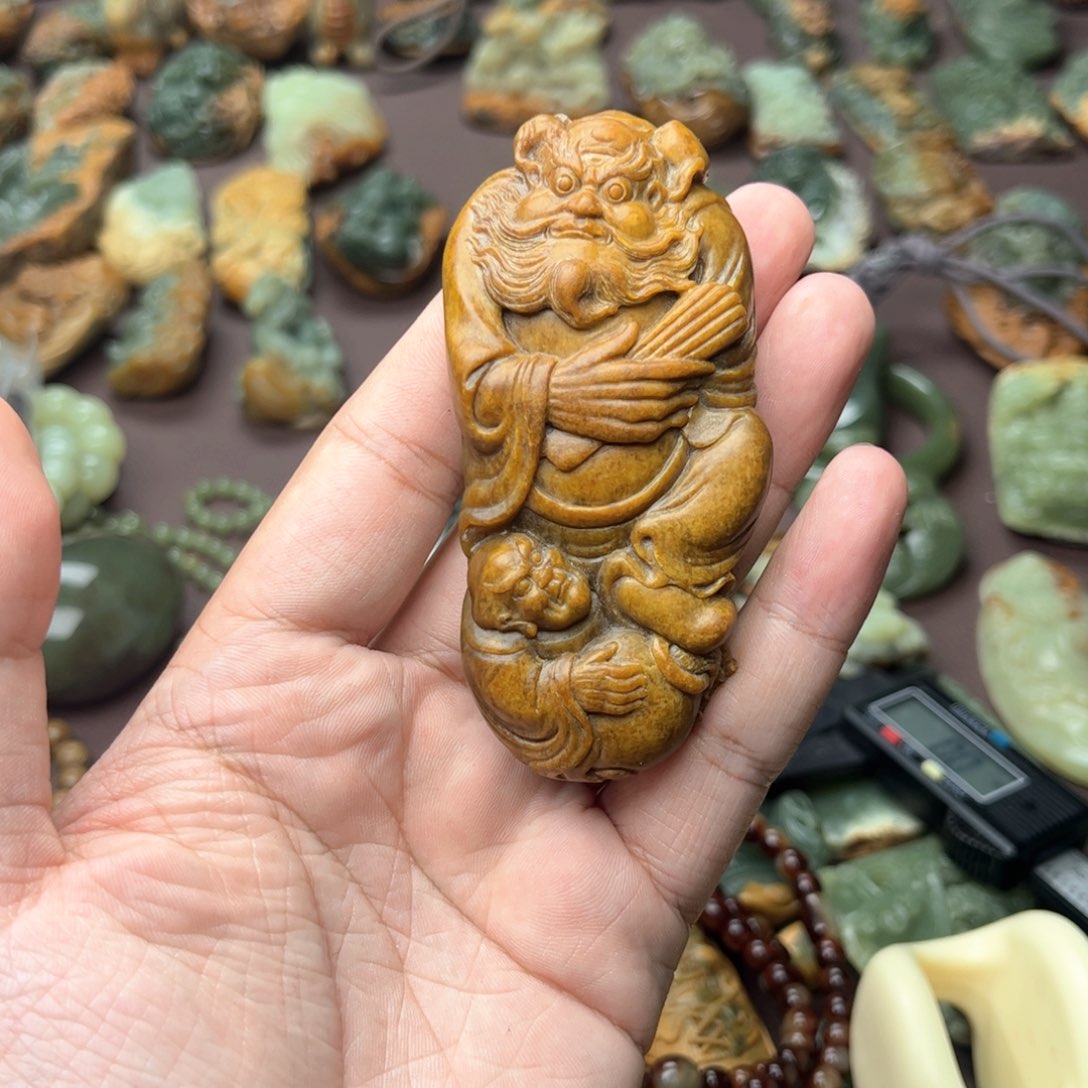 岫岩河磨玉（透闪石质玉）把件未镶嵌诺*～