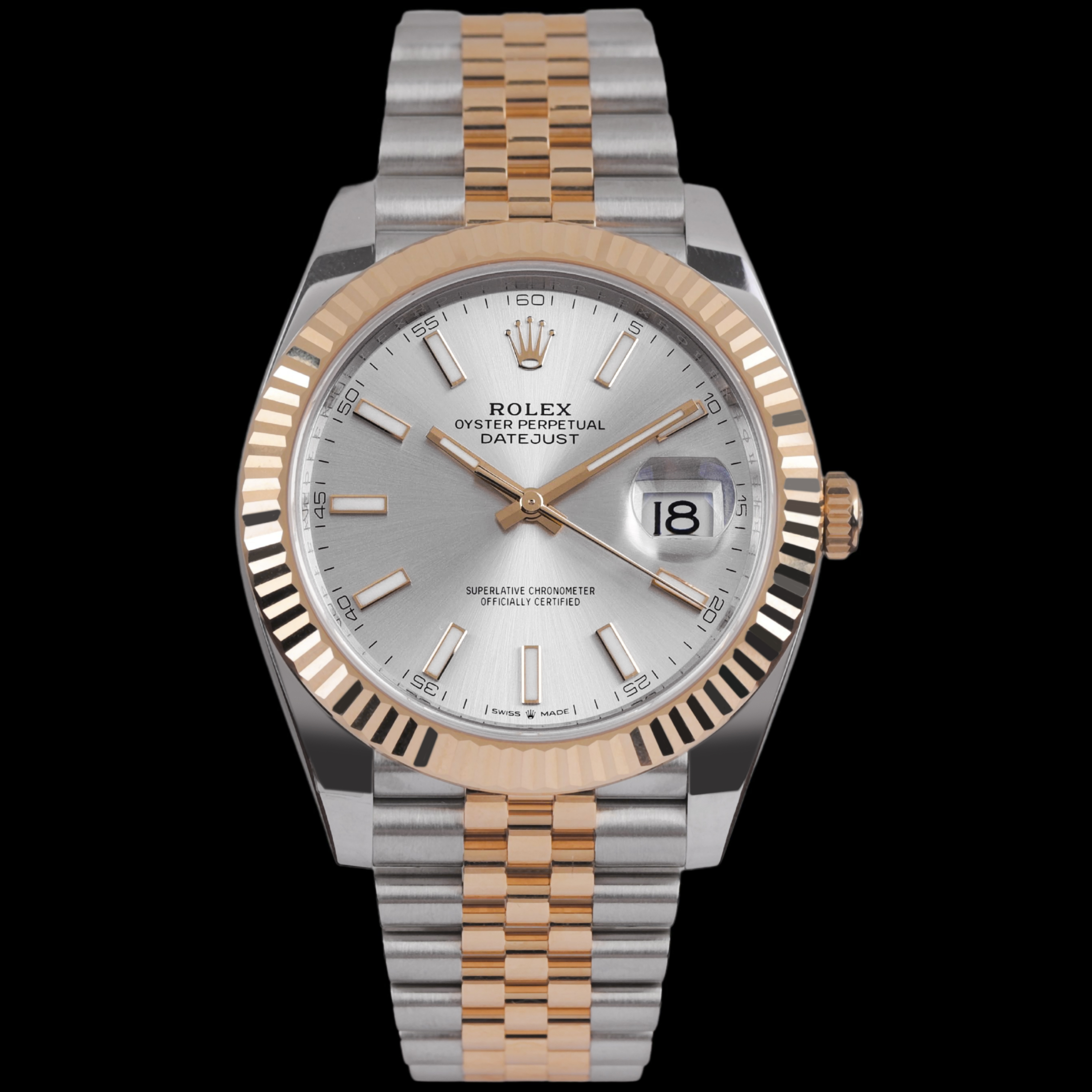 99新 Rolex/劳力士 S/间金银盘日志126333/24年未使用全套/41mm