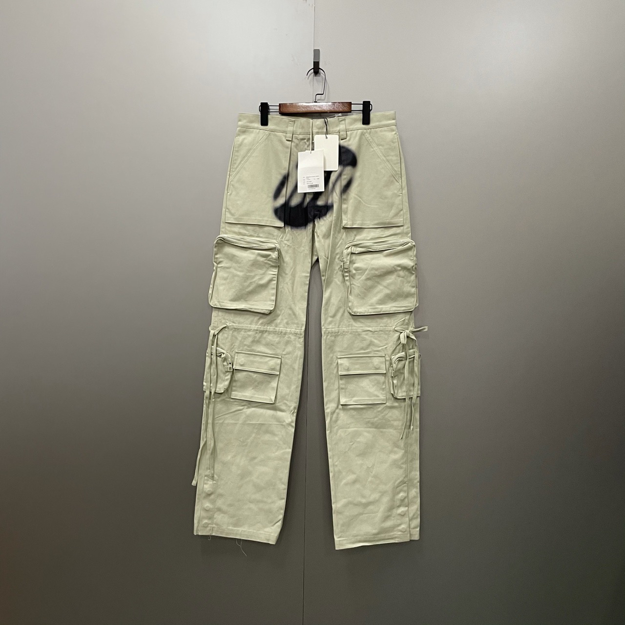 95新 WE11 DONE （jp）米色多口袋工装裤  L码