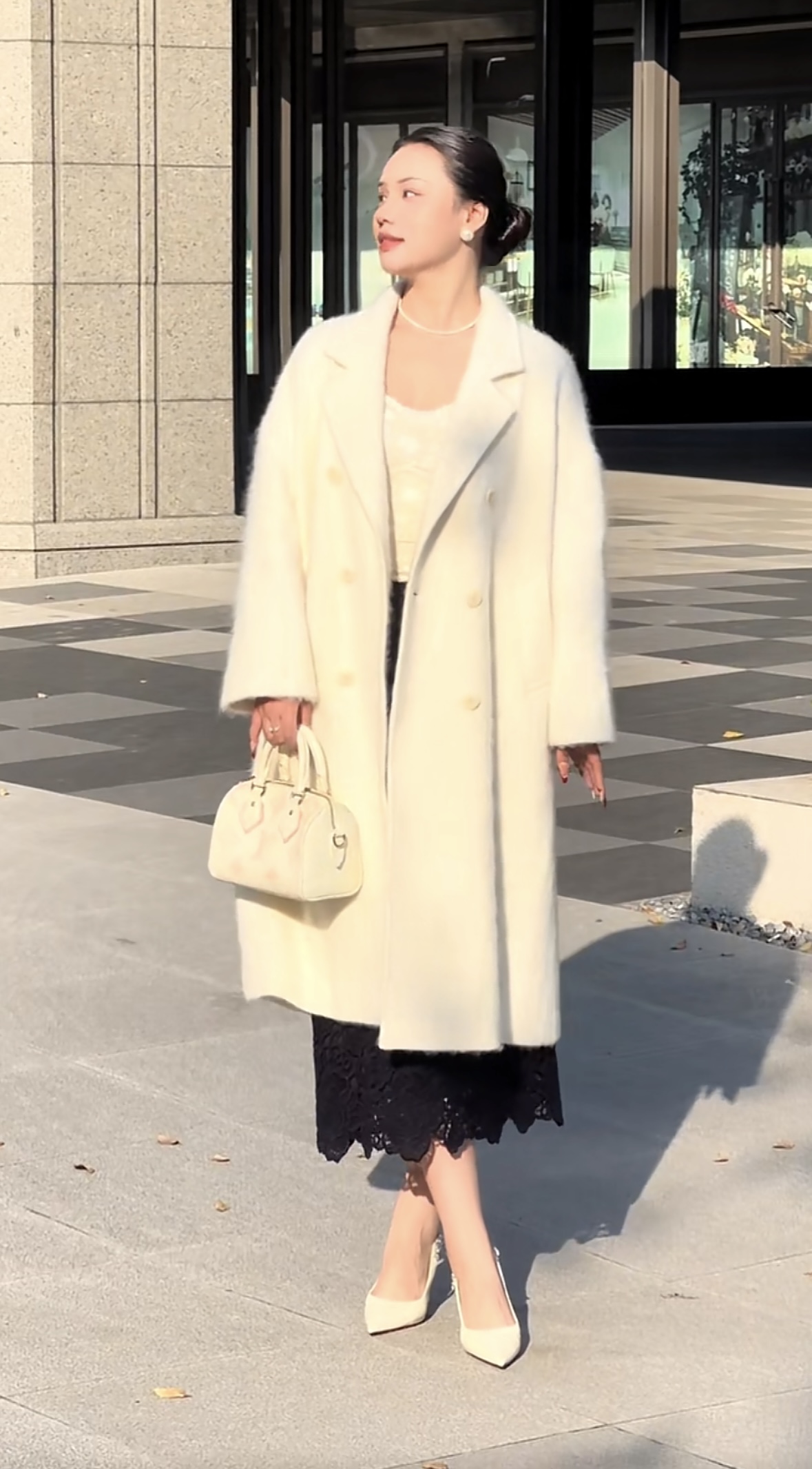 【千金系列】长款老钱风秋冬季女装千金风羊绒拉绒大衣