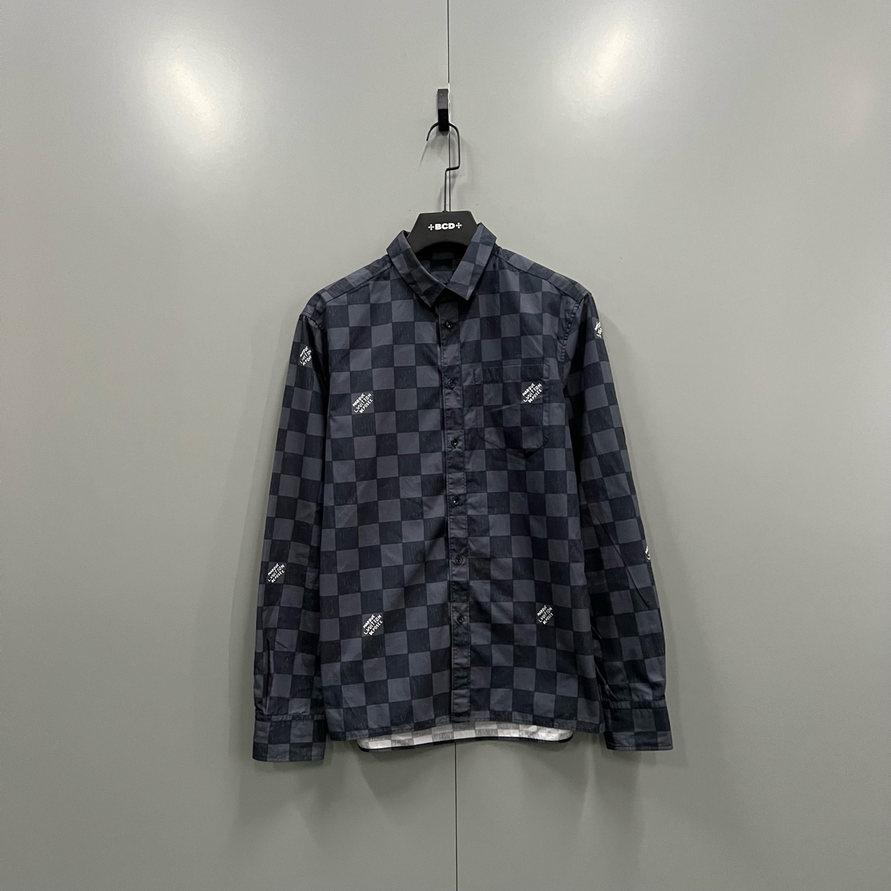 95新 LouisVuitton/路易威登 （ll）棋盘格长袖衬衫 S码 jc602931