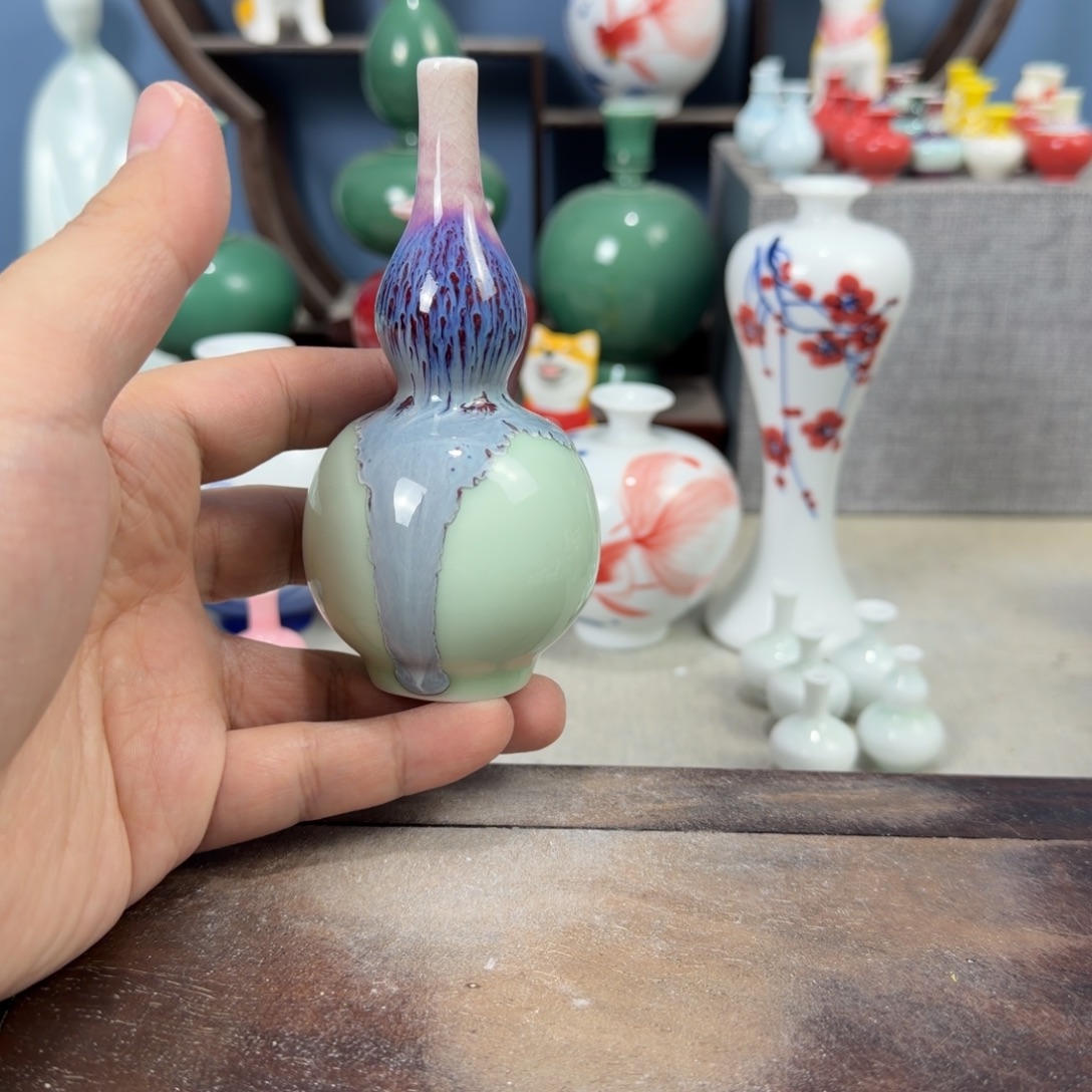 陶瓷手工小花器摆件