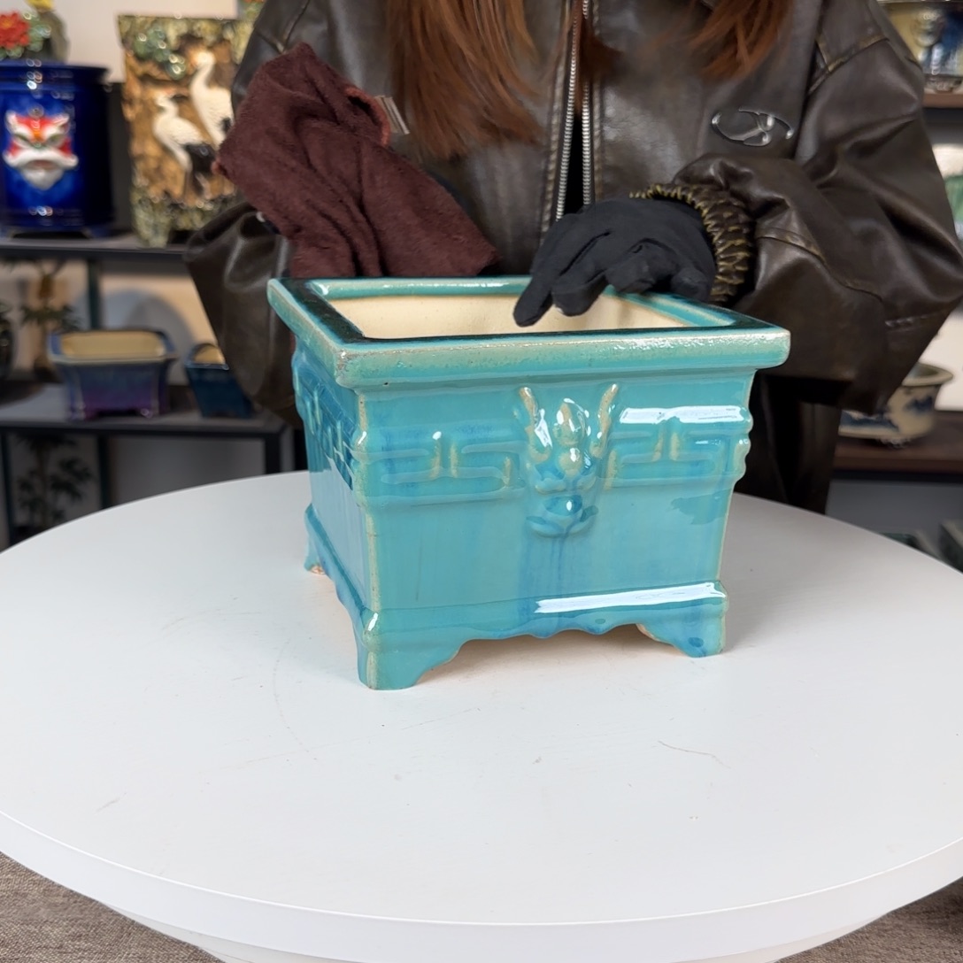 红陶一风堂石湾盆。